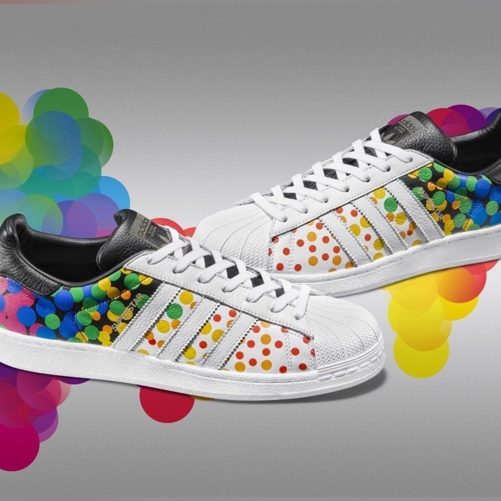 Brand New Adidas Superstar LGBT Pride Multicolor Men's Size 9 Sneakers CM7802